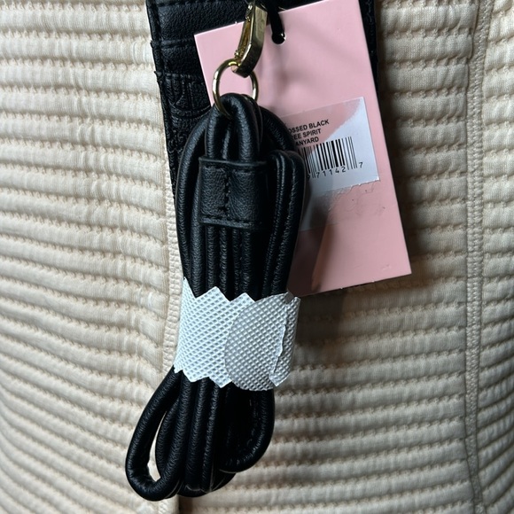 Juicy Couture Black Debossed Free Spirit Crossbody Bag Lanyard Keychain Set‎ NEW - Picture 11 of 17